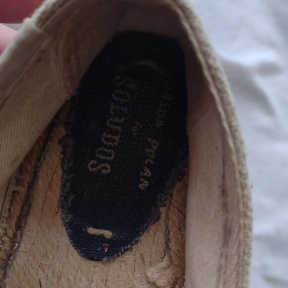 Soludos Wink Canvas Espadrilles 7 Cute Jason Polan Natural Jute Slip Ons - Picture 3 of 12